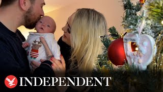 Smallestever premature baby born in Ireland arrives home for first Christmas [upl. by Hanikas]