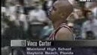 Vince Carter vs Paul Pierce High School Dunk Contest [upl. by Ynnol]