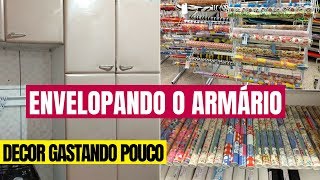 DIY Como ENVELOPAR o ARMÁRIO da COZINHA com CONTACT  Faça você mesmo decorandodrikka [upl. by Inalak]