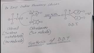 Synthesis of DDT Dichlorodiphenyltrichloroethane Insecticide Pesticide [upl. by Devad562]