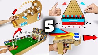 5 Amazing Cardboard Games Compilation [upl. by Tarfe]