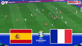 SPAIN vs FRANCE  SemiFinal UEFA Euro 2024  Full Match All Goals  FC 24 Gameplay [upl. by Edda609]