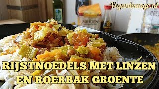 RIJSTNOEDELS RECEPT MET LINZEN EN ROERBAKGROENTE🍜 [upl. by Nois525]