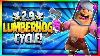 INSANE 29 SUPER FAST LUMBERJACK HOG CYCLE DECK Clash Royale Hog Rider Deck  Legendary Arena 11 [upl. by Yoo150]