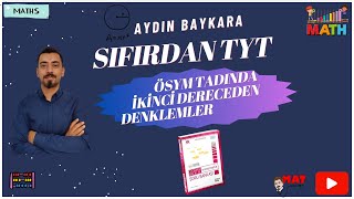 ÖSYM TADINDA İKİNCİ DERECEDEN DENKLEMLER [upl. by Lupien]