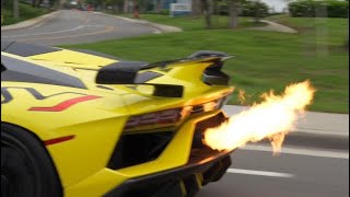 Lamborghini Aventador SVJ sound with Gintani exhaust tune 4K HEADPHONE USERS BEWARE [upl. by Faletti]