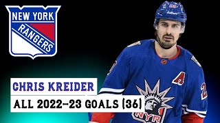 Chris Kreider 20 All 36 Goals of the 202223 NHL Season [upl. by Orion238]