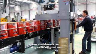 FULL AUTOMATIC STEEL PAIL PROUDCTION LINE STEEL CAN MAKING MACHINE [upl. by Azer]