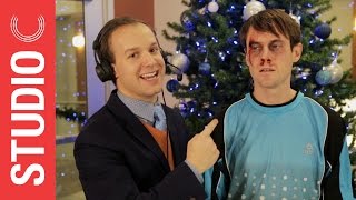 Goalkeeper Scott Sterling Gets a Christmas Present  Studio C [upl. by Rossie383]