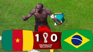 CAMEROON VS BRAZIL VINCENT ABOUBAKAR GIVES VICTORY TO CAMEROON [upl. by Ybbob131]