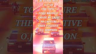 🚨 🚔EPIC FORD BRONCO CHASE WITH OJ SIMPSON amp LAPD TURNS 30🚔🚨 [upl. by Decker274]