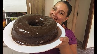 BOLO DE CENOURA COM COBERTURA DE CHOCOLATE [upl. by Assirrem318]