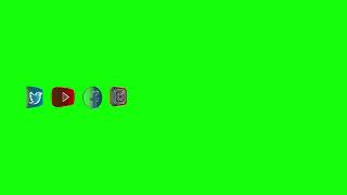 Animated Green Screen Social Media Icon Copyright Free  Animated Green Screen Lower Third [upl. by Hartman743]