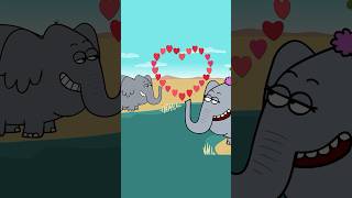 When Elephants Kiss It’s Always Hit and Miss – Hooray Kids Songs hooraykidssongs elephant shorts [upl. by Anirod]