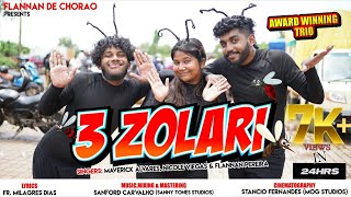 3 ZOLARI  NEW KONKANI COMEDY SONG  TRIO  2024  FLANNA DE CHORAO [upl. by Ahael]