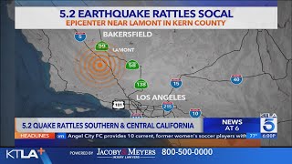 Magnitude 52 earthquake strikes Southern California [upl. by Ahsieat]