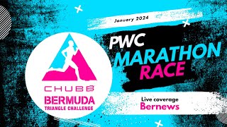 Live Video PWC Marathon amp Half Marathon Race Finish Line Jan 14 2024 [upl. by Broeder101]