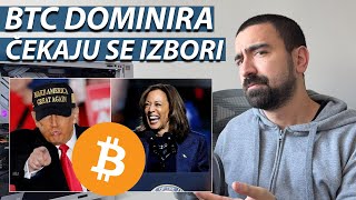 BITCOIN DOMINIRA  TRŽIŠTE NESTABILNO OKO IZBORA [upl. by Hcelemile797]