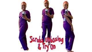 Unboxing scrubs from uniform advantageTryOn [upl. by Munt]