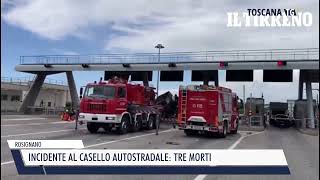 20240602 ROSIGNANO  INCIDENTE AL CASELLO AUTOSTRADALE TRE MORTI [upl. by Yme973]