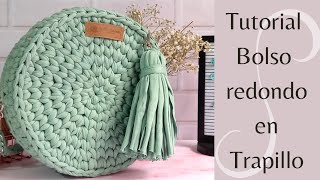 Bolso en trapillo  Tutorial de Crochet  Para principiantes [upl. by Miculek]