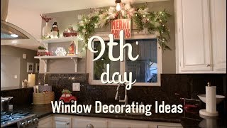 Christmas Garland Window Ideas  Christmas Decorations  9 [upl. by Cassandry542]