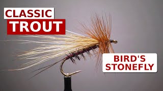 Fly Tying Birds Stonefly Cal Bird Dry Fly Pattern [upl. by Enattirb199]