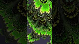 Retro Green Color Inspiration Flowing Art Nouveau Fractal Art shortmeditation psychedelicart [upl. by Moureaux]