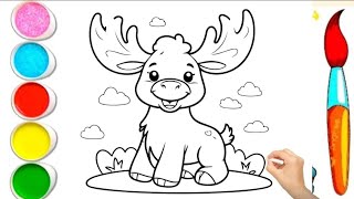 How to Draw a Stag Easy StepbyStep Deer Drawing Tutorial for Beginners  Learn to Draw Quickly [upl. by Gariepy157]