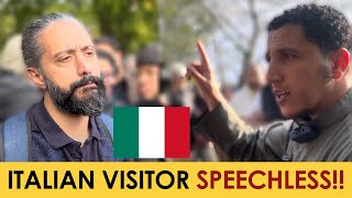 Shamsi Leaves Italian Visitor Speechless  Speakers Corner [upl. by Ainomar]