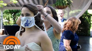 Engaged Couples Make Wedding Day Changes During The Coronavirus Pandemic  TODAY [upl. by Autrey]