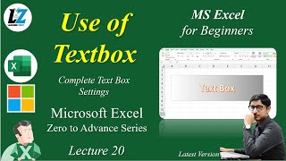 20 Use of Text Box in MS Excel Free Course Series for Beginners learning excel teacher lecture [upl. by Arammat]