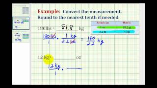 Examples Convert Weight Between the Standard and Metric System [upl. by Ralat]