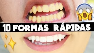 10 FORMAS DE CLAREAR OS DENTES EM CASA RÁPIDO FÁCIL E BARATO [upl. by Esinad]