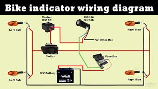 Bike indicator wiring diagram 2 pin flasher [upl. by Quinta]