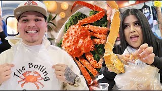 Trying KING CRAB for the 1st time  RELATIONSHIP ADVICE [upl. by Eahsan898]