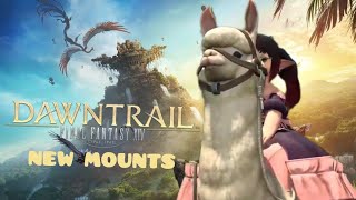 FFXIV DAWNTRAIL New Mounts [upl. by Lehpar]