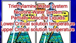 Triethylamine Water system Nicotine Water system partially miscible liquids Upper amp Lower CST [upl. by Atinram]