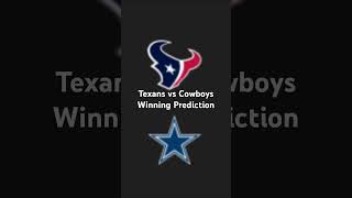 Texans vs Cowboys Winning Prediction [upl. by Scornik]