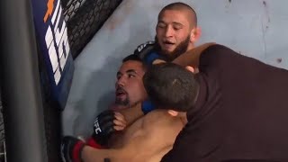 Khamzat Chimaev Submits Robert Whittaker in Round 1  UFC 308 [upl. by Aernda]