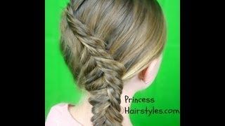 Inside Out Fishtail Braid Tutorial hair4myprincess [upl. by Dub968]