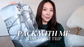 PACK WITH ME FOR WINTER SKIP TRIP • TRAVEL ESSENTIALS SKI OUTFITS TRAVEL PACK TIPS [upl. by Fulks20]