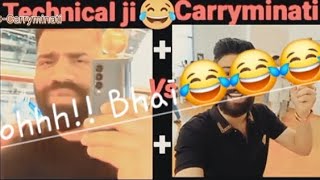 Carryminati roast technical guruji😂😂😂roast creditcarryminatisubscribe [upl. by Lisbeth]