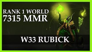 w33 Rubick Gameplay 7315 MMR Rank 1 World  Dota 2 Gameplay [upl. by Derina]