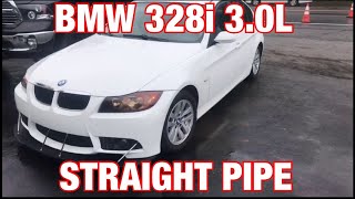 2007 BMW 328i 30L EXHAUST w Straight Pipes [upl. by Gnauq]