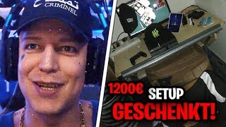 ZUSCHAUER 1200€ Gaming Setup GESCHENKT😱Weihnachtsgeschenke der Community🎄 [upl. by Anilys]