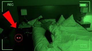 SCARY DO NOT RECORD YOURSELF SLEEPING AT 3AM in a HAUNTED HOTEL  paranormal activity [upl. by Uwton]