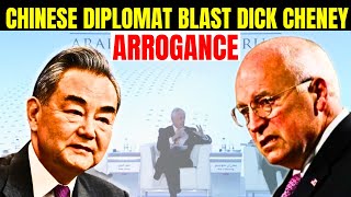 HILARIOUS CHINESE DIPLOMAT LECTURES DICK CHENEY ON GLOBAL EVENTS UNITED ARAB EMIRATES AMERICA [upl. by Frans]