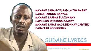 Cumar Dhuule  Caashaqa Haween  Boodhari  Hees Qaraami Xul ah With Lyricss [upl. by Barrada]