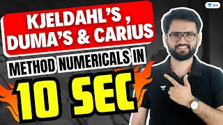 Kjeldahl’s Duma’s amp Carius Method Numerical in 10 Seconds  chemistrytricks lokeshchoudhary [upl. by Roer]